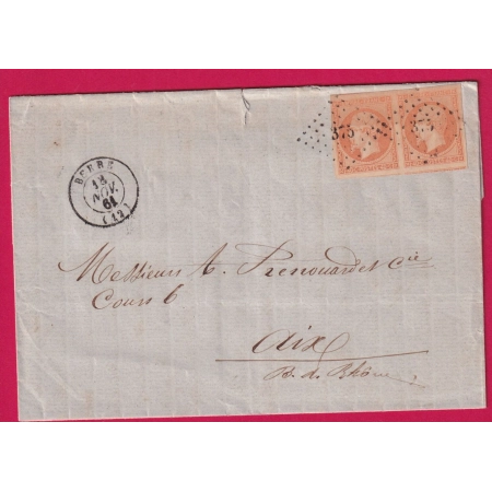 N°16 PAIRE TTB PC 375 BERRE BOUCHES DU RHONE POUR AIX EN PROVENCE LETTRE