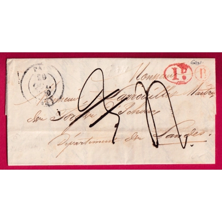 CAD TYPE 14 PAU BASSES PYRENEES BOITE RURALE ROUGE GAN TAXE MODIFIEE POUR YCHOUX LANDES LETTRE