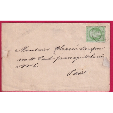 N°20 CAD PARIS R DU HELDER POUR PARIS LETTRE