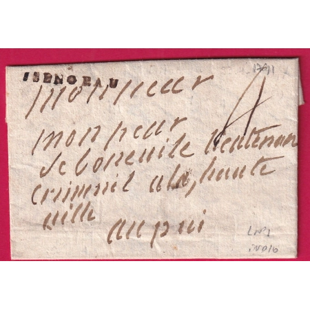 MARQUE YSSINGEAUX HAUTE LOIRE 1791 LENAIN N°1 POUR LE PUY INDICE 10 LETTRE