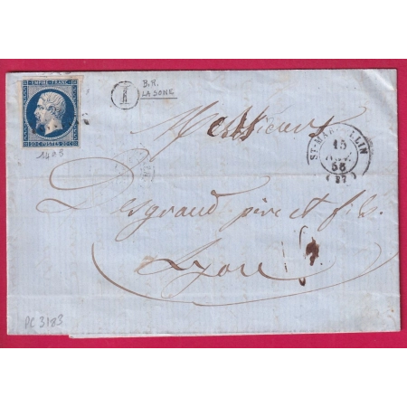 N°14 PC 3183 ST MARCELLIN ISERE BOITE RURALE I LA SONE POUR LYON LETTRE