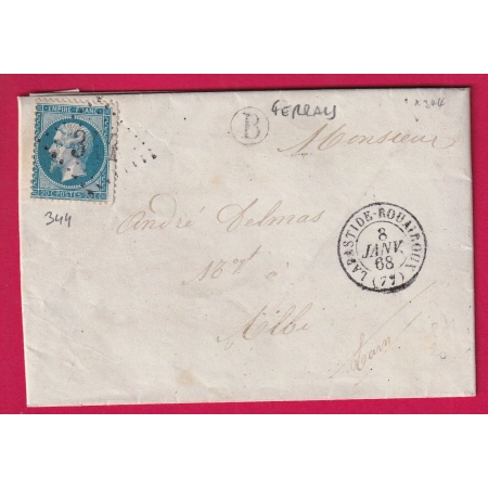 N°22 GC 344 LA BASTIDE ROUAIROUX TARN BOITE RURALE B FERRALS POUR ALBI LETTRE