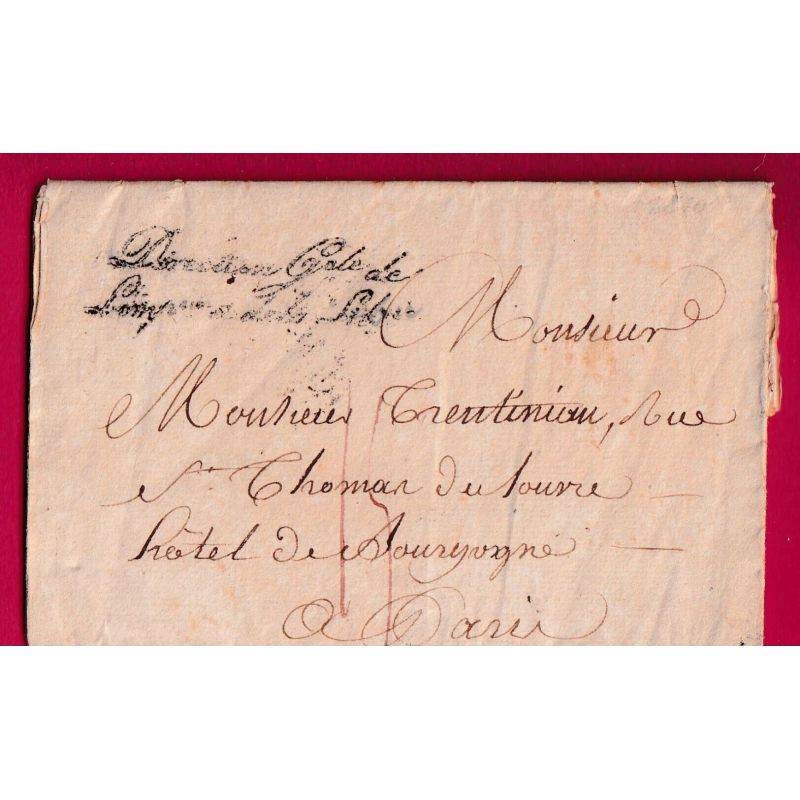 FRANCHISE DIRECTION GENERALE IMPRIMERIE ET LIBRAIRIE PARIS 1810 LETTRE