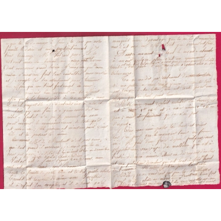DEBOURSE DEB 41 LE PUY HAUTE LOIRE INDICE 17 1819 DEPART MONTBRISON LOIRE REEXPEDIE BRIOUDE LETTRE