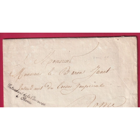 FRANCHISE INTENDANT DE LA COURONNE ROME EMPIRE FRANCAIS 1811 ITALIE ITALIA LETTRE