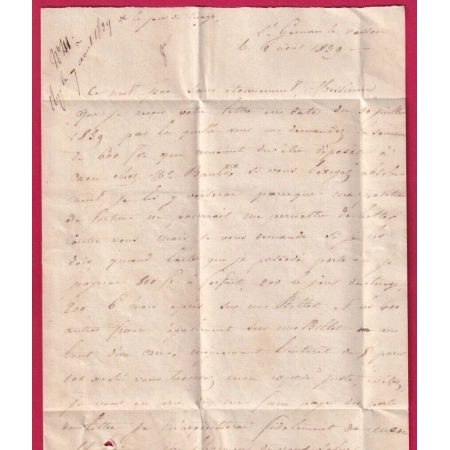 CAD TYPE 13 LANGANNERIE CALVADOS BOITE RURALE N ST GERMAIN LE VASSON DECIME RURAL POUR PARIS LETTRE