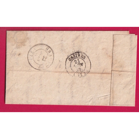 CAD TYPE 13 ST AMANS LA BASTIDE TARN 1842 BOITE RURALE B ROUAIROUX DECIME RURALE POUR GRAULHET LETTRE