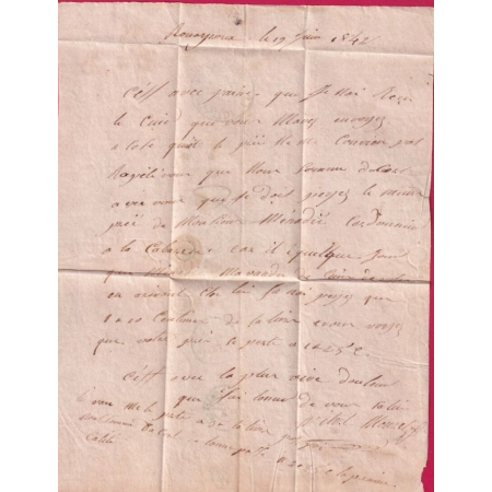 CAD TYPE 13 ST AMANS LA BASTIDE TARN 1842 BOITE RURALE B ROUAIROUX DECIME RURALE POUR GRAULHET LETTRE