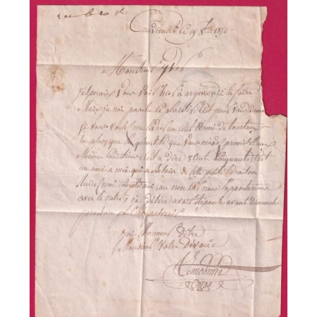 CAD TYPE 14 LANGANNERIE CALVADOS BOITE RURALE J CAUVICOURT CL ROUGE TAXE LOCALE 1 POUR OUILLY LE TESSON LETTRE