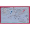 LETTRE DE CUBA HABANA 1866 TAXE 24 TAMPON + TAXE ECHANGE 38 VIA NEW YORK USA POUR PARIS LETTRE