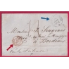 ST PIERRE MARTINIQUE ENTREE COLONIE PAR PAUILLAC GIRONDE BATEAU LA FRILEUSE  POUR BORDEAUX 1856 LETTRE