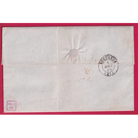 ST PIERRE MARTINIQUE ENTREE COLONIE PAR PAUILLAC GIRONDE BATEAU LA FRILEUSE  POUR BORDEAUX 1856 LETTRE