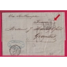 LETTRE DE BUENOS AIRES ARGENTINE ARGENTINA MARQUE ECHANGE GB 1F60 VOIE ANGLAISE POUR GRAULHET TARN 1868 LETTRE