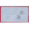 ST PIERRE MARTINIQUE TAXE TAMPON 12 VOIE ANGLAISE 1859 POUR BORDEAUX LETTRE