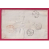 LETTRE DE NEW YORK USA TAXE TAMPON 26 DOUBLE PORT 1854 STEAMER EUROPA POUR BORDEAUX GIRONDE LETTRE
