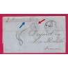 LETTRE DE NEW YORK USA TAXE TAMPON 8 1859 STEAMER AFRICA POUR LA ROCHELLE CARENTE INFERIEURE LETTRE