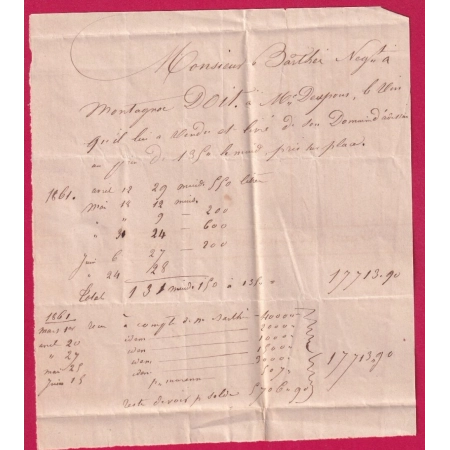 N°14 PC 2427 PEZENAS HERAULT BOITE RURALE B CAZOULS POUR PARIS LETTRE