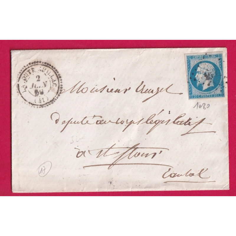 N°14 PC 1680 LAVOUTE CHILHAC HAUTE LOIRE CAD TYPE 22 INDICE 17 POUR ST FLOUR CANTAL LETTRE
