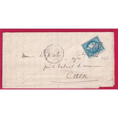 N°46B TTB GC 2056 LISIEUX CALVADOS POUR CAEN TRES BELLE COULEUR LETTRE