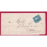 N°46B TTB GC 2056 LISIEUX CALVADOS POUR CAEN TRES BELLE COULEUR LETTRE