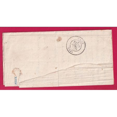 N°46B TTB GC 2056 LISIEUX CALVADOS POUR CAEN TRES BELLE COULEUR LETTRE