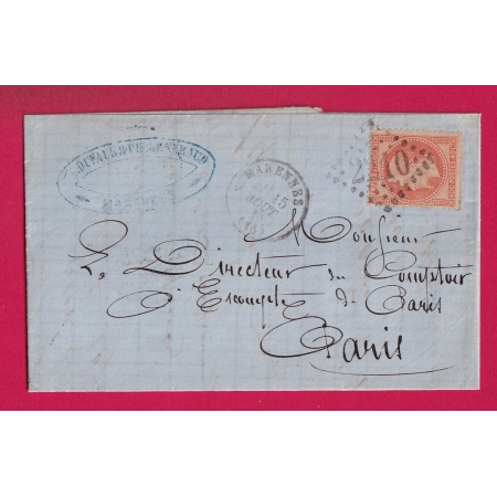 N°31 GC 2210 MARENNES CHARENTE INFERIEURE POUR PARIS LETTRE