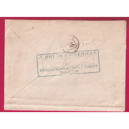 N°60 GC 4577 RETOURNAC HAUTE LOIRE CAD TYPE 17 POUR LYON INDICE 14  LETTRE COVER