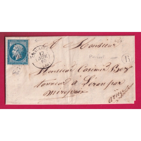N°14 BELLE VARIETE TACHE PC 698 CHALABRE AUDE BOITE RURALE B PUIVERT POUR MIREPOIX ARIEGE LETTRE