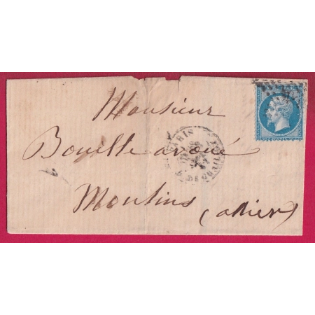 N°22 PARIS ETOILE 34 R DE CHAILLOT POUR MOULINS ALLIER LETTRE