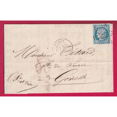 N°60 PARIS ETOILE 33 BD DE L'HOPITAL POUR GONESSE SEINE ET OISE LETTRE