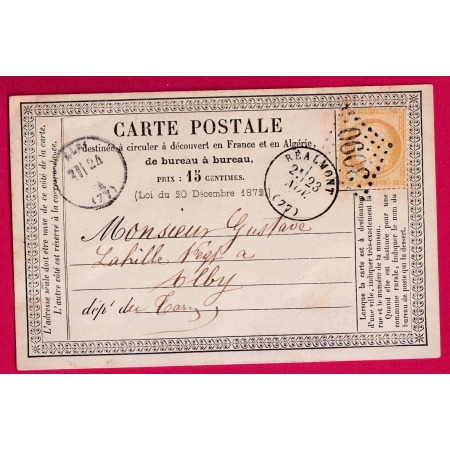N°55 GC 3090 REALMONT TARN CAD TYPE 16 POUR ALBI CARTE PRECURSEUR LETTRE