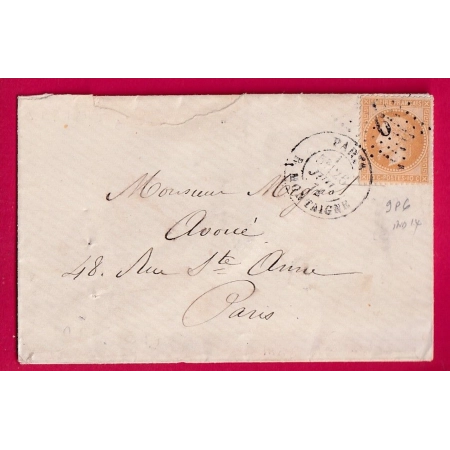 N°28 PARIS ETOILE 9P6 R MONTAIGNE POUR PARIS LETTRE