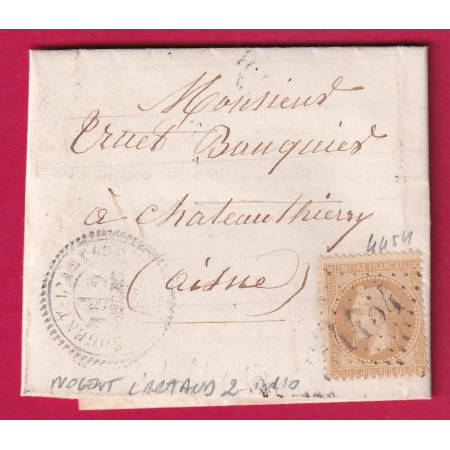 N°28 GC 4454 NOGENT L'ARTAUD AISNE POUR CHATEAU THIERRY LETTRE COVER