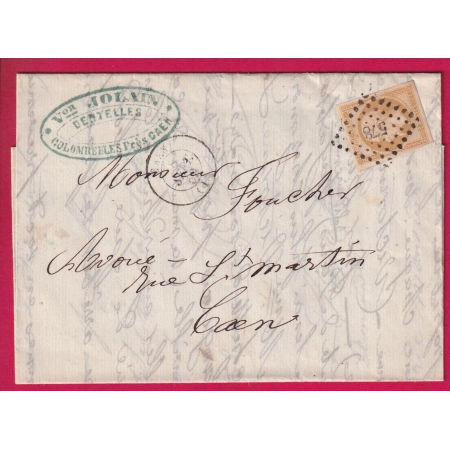 N°13 TTB PC 578 CAEN CALVADOS POUR CAEN LETTRE