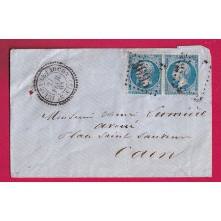 N°22 PAIRE GC 3693 ST JULIEN LE FAUCON CALVADOS CAD TYPE 22 POUR CAEN LETTRE