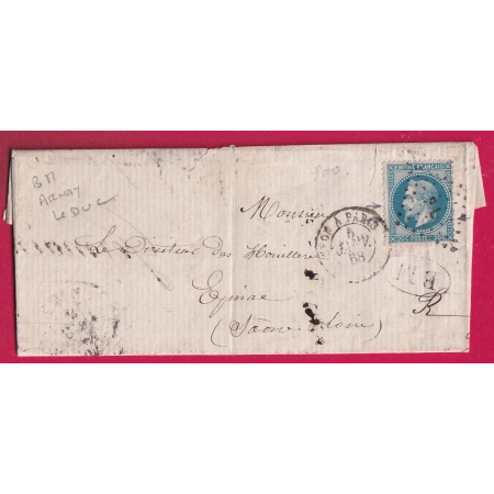 N°29 AMBULANT LYON A PARIS BM DE ARNAY  LE DUC COTE D'OR POUR EPINAC SAONE ET LOIRE LETTRE
