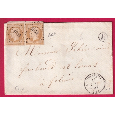 N°13 PAIRE BDF PC 1041 CROISSANVILLE CALVADOS POUR FALAISE LETTRE