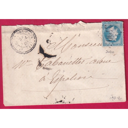 N°29 GC 3490 ST AMANS DES COTS AVEYRON CAD TYPE 22 POUR ESPALION INDICE 12 LETTRE