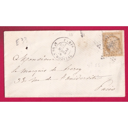 N°55 PARIS ETOILE 33 BT DE L'HOPITAL POUR PARIS LETTRE