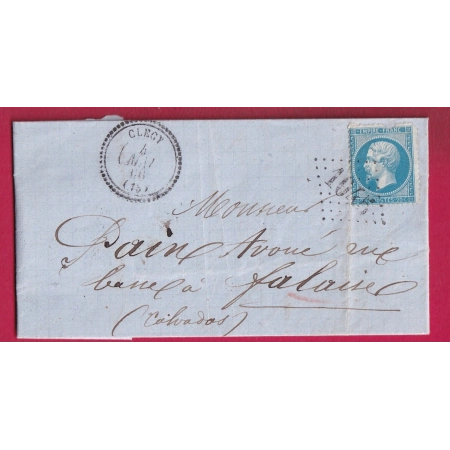 N°22 GC 1045 CLECY CALVADOS CAD TYPE 22 POUR FALAISE CALVADOS LETTRE