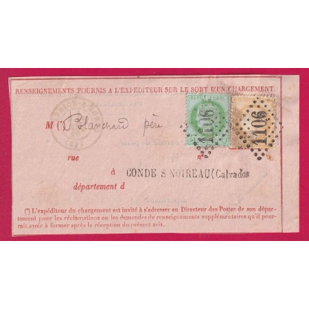 N°53 59 GC 1106 CONDE SUR NOIREAU CALVADOS DEVANT DE LETTRE FRONT COVER LETTRE
