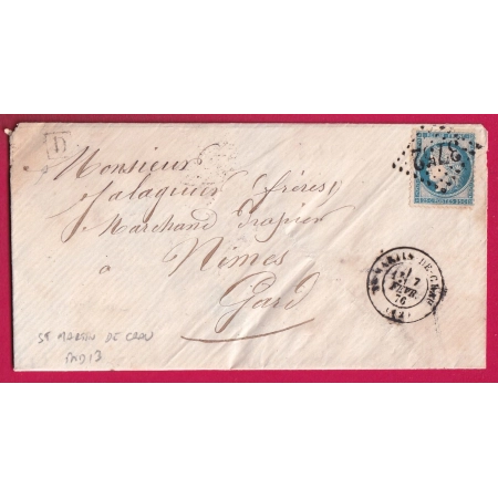 N°60 GC 3752 ST MARTIN DE CRAU BOUCHES DU RHONE BOITE URBAINE D POUR NIMES GARD  LETTRE