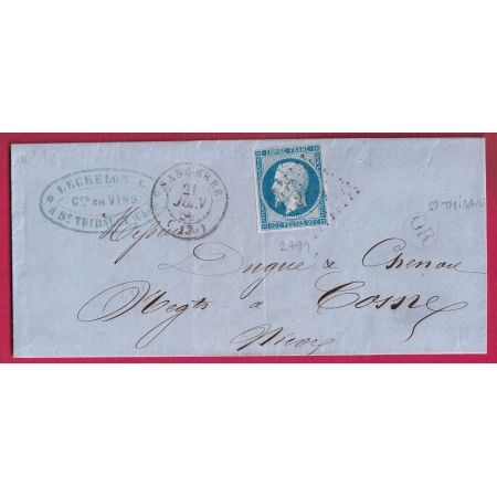 N°14 PC 2799 SANCERRE CHER OR ST THIBAULT POUR COSNES NIEVRE LETTRE