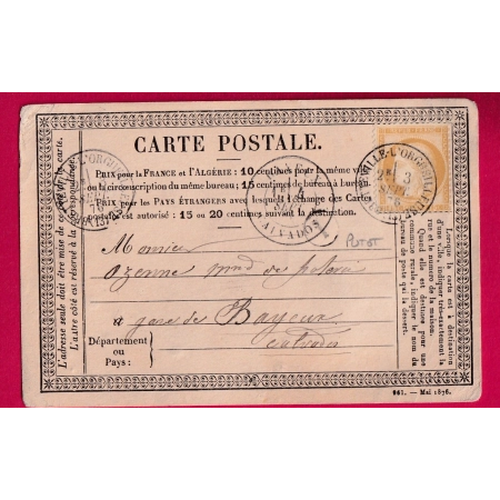 N°55 CAD TYPE 16 BRETEVILLE L'ORGEUILLEUSE CALVADOS BOITE RURALE I PUTOT POUR BAYEUX LETTRE COVER