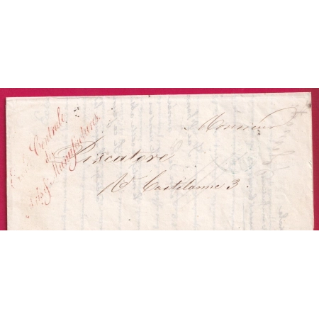 FRANCHISE ECOLE CENTRALE DES ARTS ET MANUFACTURES 1841 LETTRE REUTILISEE RARE NON SIGNALE EN ROUGE COVER
