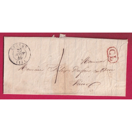 CAD TYPE 15 EVRECY CALVADOS CL ROUGE + TAXE LOCALE 1 POUR VIEUX LETTRE