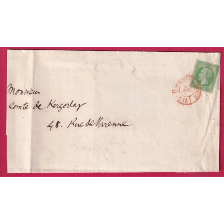 N°20 CAD ROUGE IMPRIME PP 11 PARIS POUR PARIS LETTRE