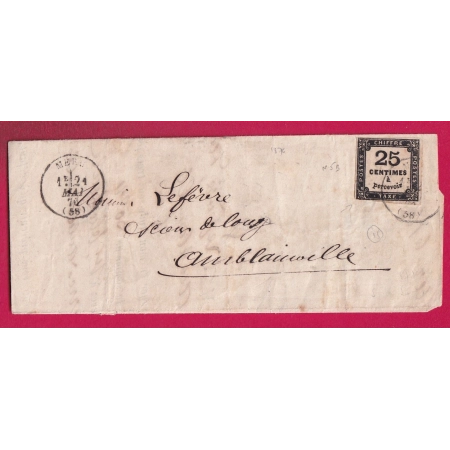 TAXE N°5 CAD TYPE 16 MERU OISE POUR AMBLAINVILLE LETTRE