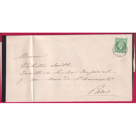 N°20 CAD PARIS R DE LONDRES POUR PARIS LETTRE COVER