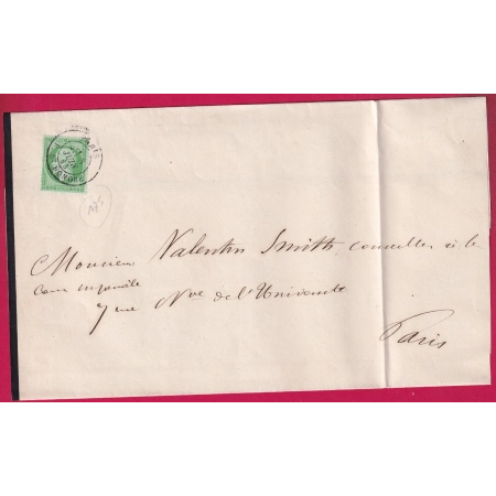 N°20 CAD PARIS R ST HONORE POUR PARIS LETTRE COVER